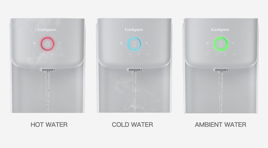 Geekpure Water Cooler with 4 Stage Reverse Osmosis System and 150 GPD Membrane