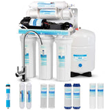 5 Stage Reverse Osmosis Drinking Water System-75GPD w/ Pump and Extra 4 Filters