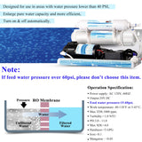 5 Stage Reverse Osmosis Drinking Water System-75GPD w/ Pump and Extra 4 Filters