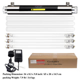 Geekpure Whole House UV 25 Watt Water Filter– UV Water Purifier with Extra 2 UV Filter +2 Quartz Sleeve-6 GPM