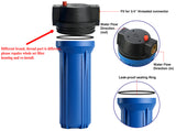 10 Inch Whole House Water Filter Blue Housing-3/4" NPT-Fit for 2.5"x10" Filters