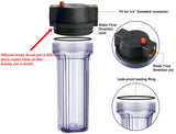 10-Inch Clear Water FilterHousing-3/4"Port-Fit for 2.5" x 10" Filters