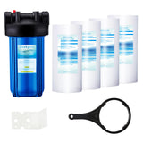 Whole House Water Filtration w/ PP Sediment Filters-4.5"x 10"