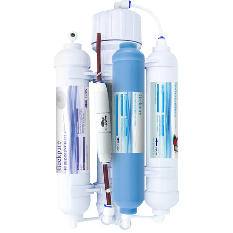 4 Stage Aquarium Reverse Osmosis RO System 100 GPD w/ DI Filter TDS Cloese to 0