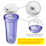 10" Reverse Osmosis Filter Clear Housing for Ro System -1/4" Port