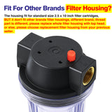 10-Inch Clear Water FilterHousing-3/4"Port-Fit for 2.5" x 10" Filters