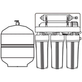 Reverse Osmosis 10"  RO Filter Housing 1/4" Inlet/Outlet