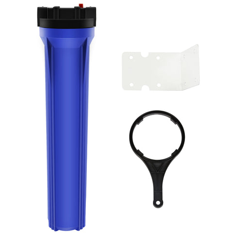 20" Slim Blue Filter Housing for Whole House Water Filtration System-2.5"x20"