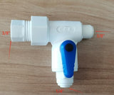 Feed Water Diverter Valve for RO System 1/2" x 1/2" x 1/4"