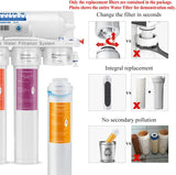 5-Stage Reverse Osmosis Water Filtration System-with Quick Change Twist Filters-75GPD