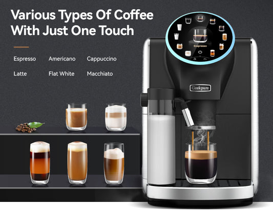 Super Automatic Expresso Coffee Machine with 4.5 inch Round Color Screen CM-3001