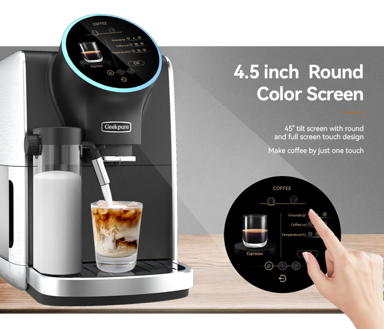 Super Automatic Expresso Coffee Machine with 4.5 inch Round Color Screen CM-3001