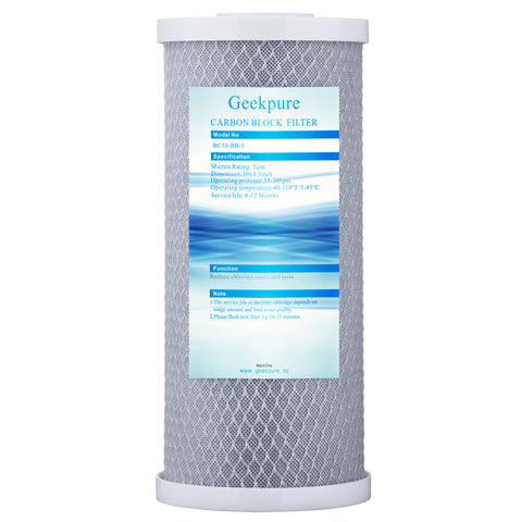 10-Inch Block Carbon Filter for Whole House Water Filter System- 4.5 "x10"-5 Micron