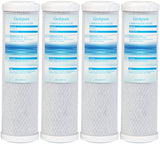 Coconut Shell Activated Carbon Block Filters-5 Micron -2.5 "x 10" -Pack of 4