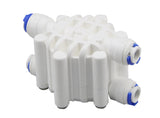 Auto Shut Off Valve / 4 Way Valve for Reverse Osmosis RO System-1/4 Inch Quick Connector-(RO5-ASV)