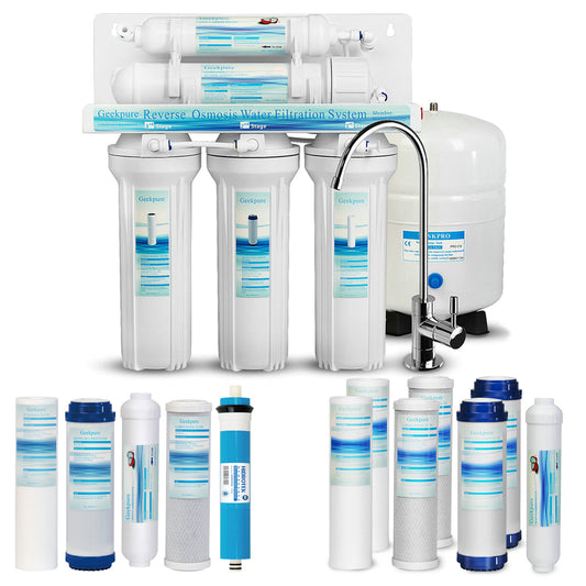 5-Stage Reverse Osmosis System Water Filter -Plus Extra 7 Filters-75GPD