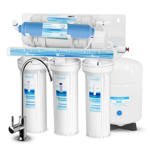 6 Stage Reverse Osmosis Drinking Water Filter System with DI Filter-75GPD