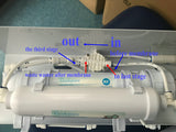 Auto Shut Off Valve / 4 Way Valve for Reverse Osmosis RO System-1/4 Inch Quick Connector-(RO5-ASV)