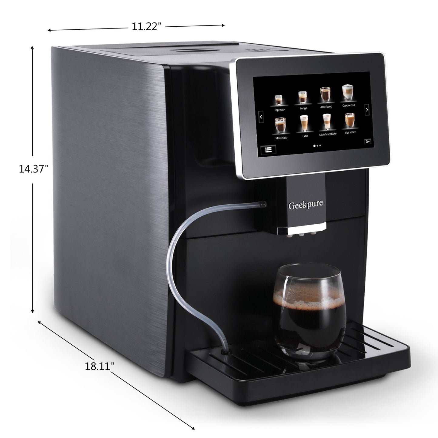 Super Automatic Expresso Coffee Machine-7" HD TFT Touchscreen w/Milk Frother