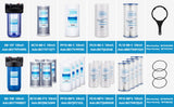 Whole House Water Filtration w/Clear Housing + 4.5"x 10" PP Sediment Filters