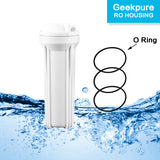 Geekpure 10 Inch Reverse Osmosis Water Filter Housing for RO Filtration System-1/4" Port-Fit for 2.5"x10" Filters (3)