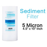 Whole House Water Filtration w/ PP Sediment Filters-4.5"x 10"