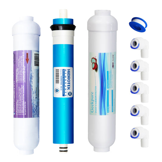 Filter Replacement Set for Geekpure 3-Stage Aquarium-Reverse Osmosis System