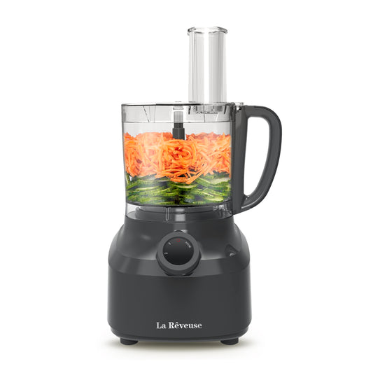 La Reveuse 4 Cup Food Processor Vegetable Chopper, 400 Watts, for Slicing,Grating,Juicing,Emulsfying,Mixing