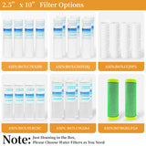 10 Inch Whole House Water Filter Blue Housing-3/4" NPT-Fit for 2.5"x10" Filters