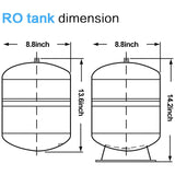 2.8 Gallon RO Water Storage Tank for Reverse Osmosis Systems -NSF Certificated