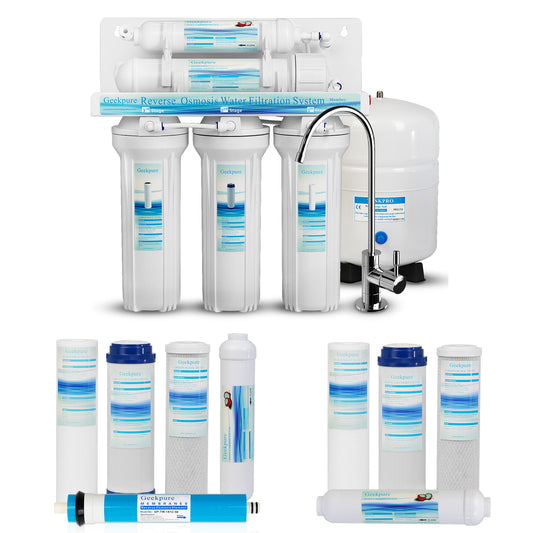5-Stage Reverse Osmosis System Water Filter -Plus Extra 7 Filters-75GPD