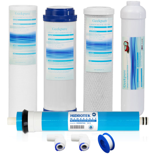 Reverse Osmosis RO Filter Replacement Set with 50 GPD Membrane-Pack of 5