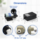 Booster Pump + Transformer + High & Low Pressure Switch + Fittings Kit for RO System