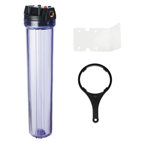 20-Inch Whole House Water Filter Housing- Fit for 2.5" x 20" Filters -Clear