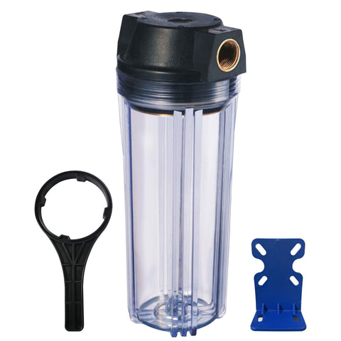 10-Inch Clear Water FilterHousing-3/4"Port-Fit for 2.5" x 10" Filters