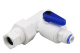 Feed Water Diverter Valve for Reverse Osmosis RO System 1/2" x 1/2" x 1/4" - (DC-BV)