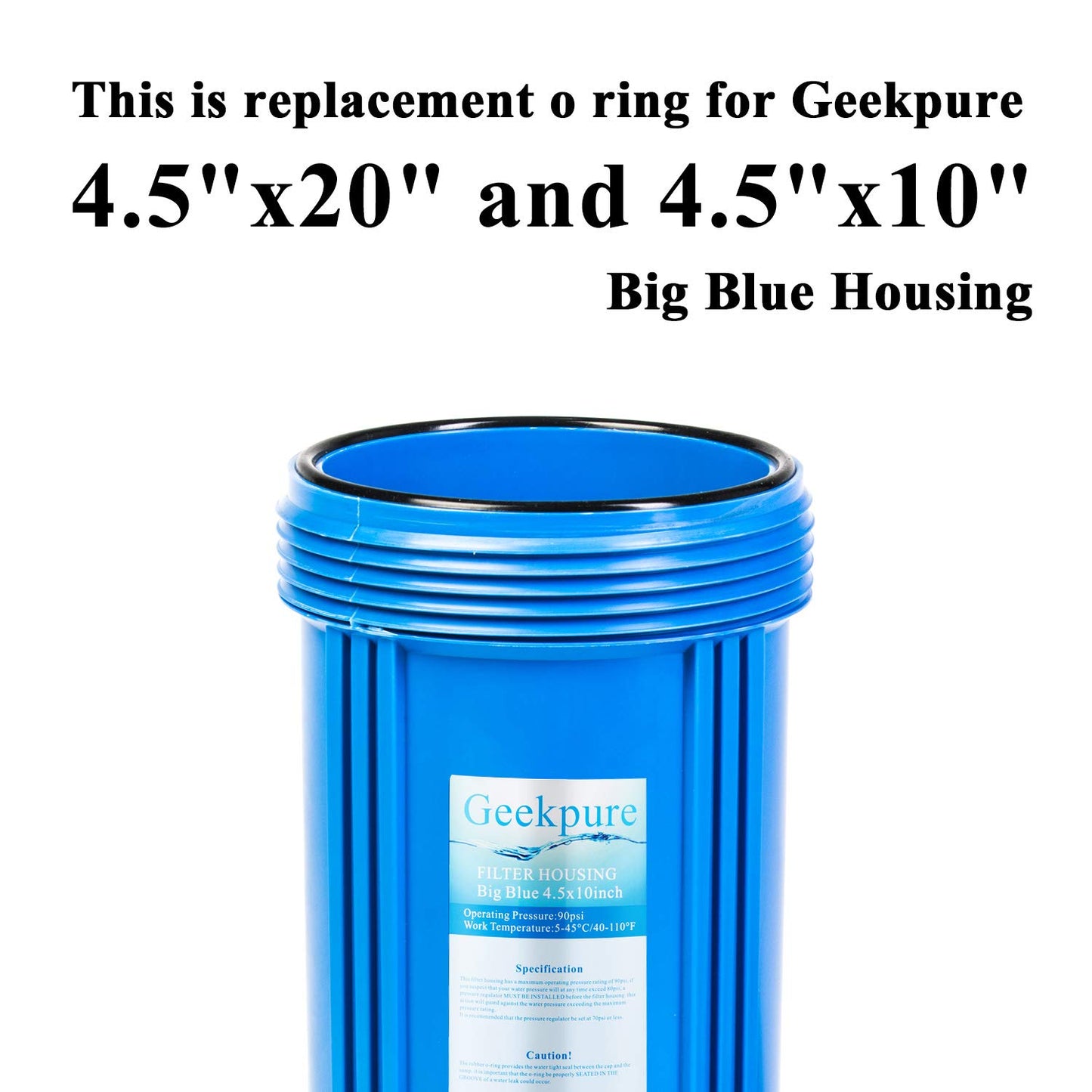 O Ring for Geekpure 4.5"x10" and 4.5"x20" Big Size Blue Filter Housing