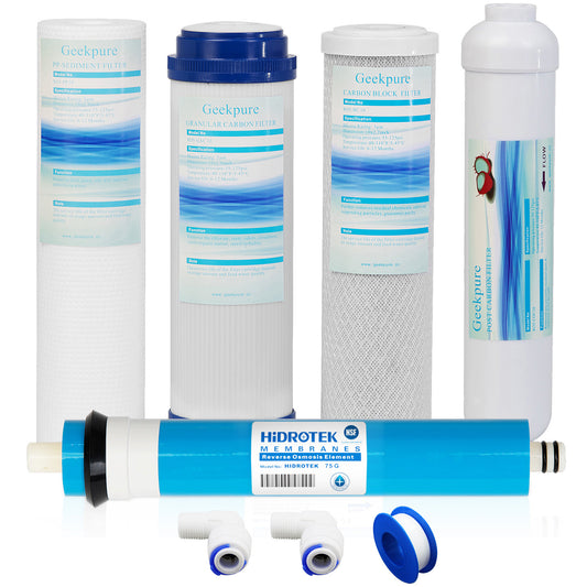Reverse Osmosis RO Filter Replacement Set with 75GPD Membrane-Pack of 5