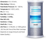 10-Inch Whole House Water Filter System w/ Carbon Filters-3/4"NPT
