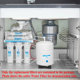 Reverse Osmosis Filter Replacement Set w/ 100 GPD Membrane