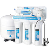 6-Stage Reverse Osmosis Drinking Water Filter System w/ Alkaline pH+ Filter-75 GPD