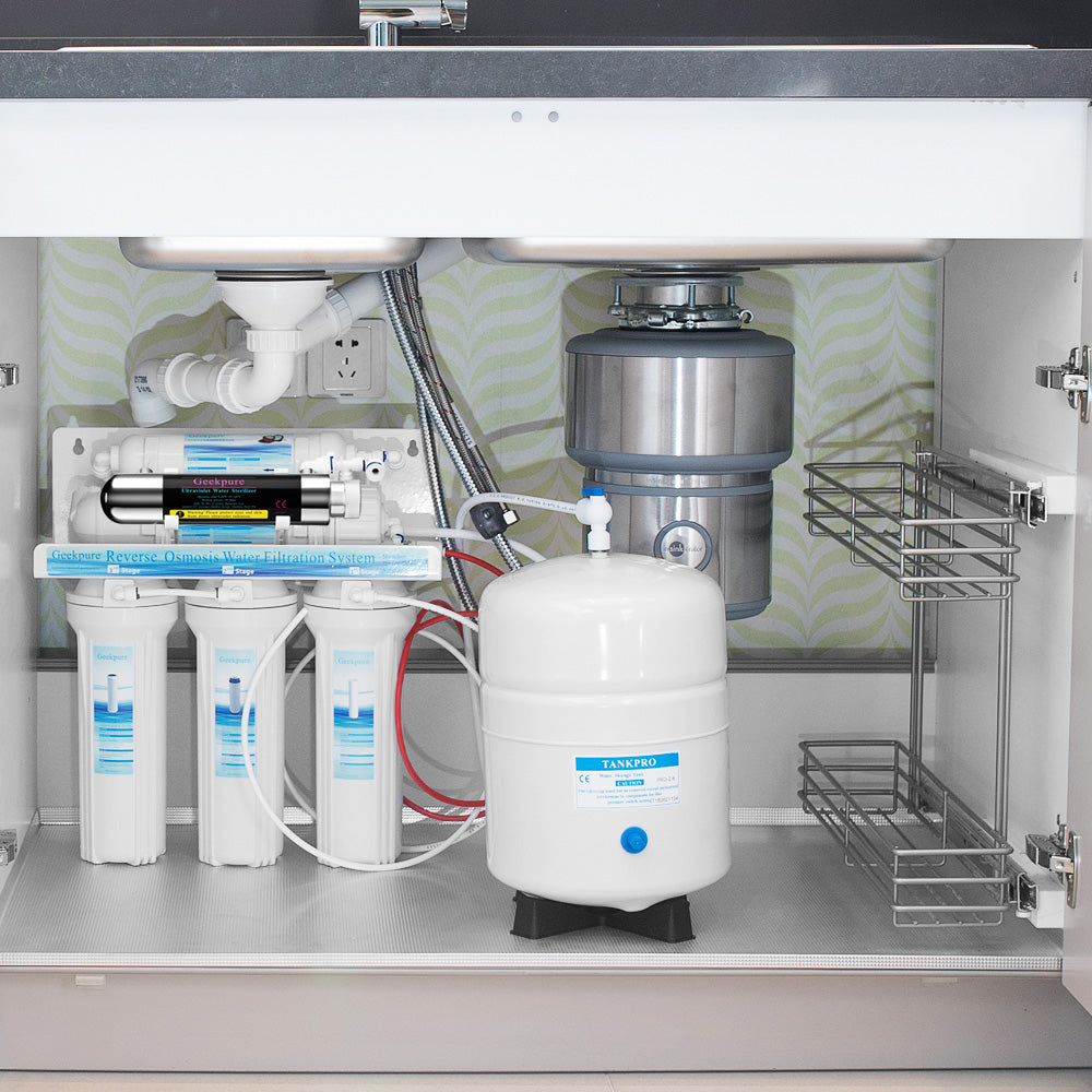 6-Stage Reverse Osmosis Water Filter System w/ UV Filter-75GPD